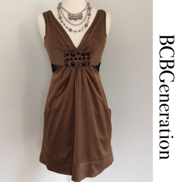 BCBGeneration Cocktail Dress with Jewel Detail - 4 - Picture 1 of 6